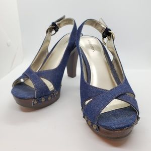 Xhilaration Tailynn Denim Heels
